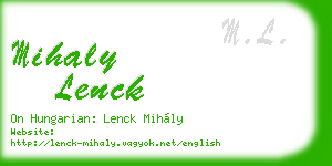 mihaly lenck business card